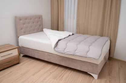 Single jorgan s krznom, siva boja