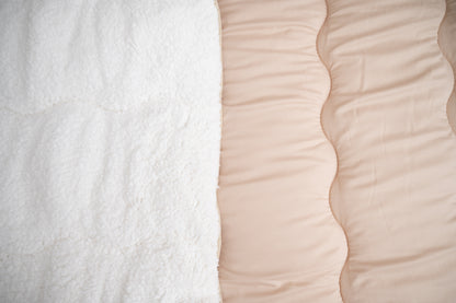 Bračni jorgan s krznom, roze boja